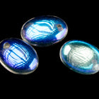 8.5mm x 11.5mm Crystal AB Flat Oval Drop (7 Pcs) #UPG155