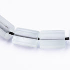 7.5mm x 12mm Matte Crystal Czech Glass Atlas Bead (7 Pcs) #UPG156