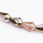 7mm x 10mm Crystal/Rose Gold Faceted Teardrop (7 Pcs) #UPG157