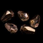 7mm x 10mm Crystal/Rose Gold Faceted Teardrop (7 Pcs) #UPG157