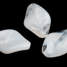 18mm Opal White Oval Twist Bead (6 Pcs) #UPG162