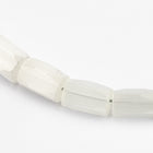 10mm Satin White Czech Glass Atlas Bead (30 Pcs) #3682