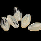 13mm Two Tone Beige/Crystal Diamond Bead (25 Pcs) #UPG173