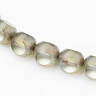 10mm Mottled Gray Luster Three Sided Bead (4 Pcs) #UPG180