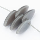 6mm x 11mm Gray Stripe Petal Bead (10 Pcs) #UPG184