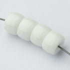 7mm White Drum Bead (12 Pcs) #UPG186