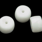 7mm White Drum Bead (12 Pcs) #UPG186