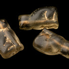 15mm Smoky Gray/Gold Sitting Cat Bead #UPG188