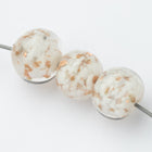 7mm Clear/White/Gold Bead (2 Pcs) #UPG191