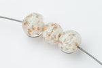 7mm Clear/White/Gold Bead (2 Pcs) #UPG191