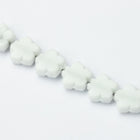 7mm Opaque White Flower Bead (12 Pcs) #UPG192