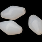 8mm x 14mm White Opal Long Bicone (4 Pcs) #UPG194