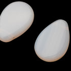 12mm x 18mm Opal White Flat Teardrop (4 Pcs) #UPG195
