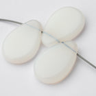 12mm x 18mm Opal White Flat Teardrop (4 Pcs) #UPG195