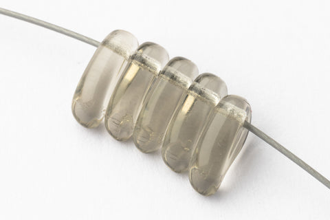 5mm x 9mm Transparent Gray Petal Bead (10 Pcs) #UPG197