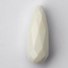 8mm x 20mm White Faceted Teardrop #UPG201