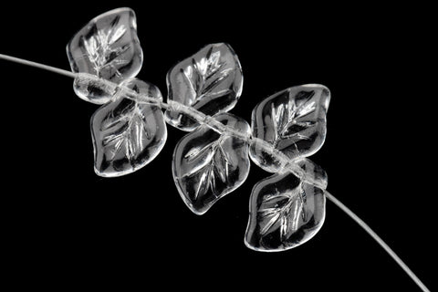 8mm x 12mm Crystal Leaf Bead (7 Pcs) #UPG202