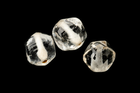 9mm Clear Handmade Faceted Round Bead (2 Pcs) #UPG204