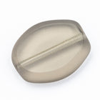17mm Smoky Gray Table Cut Oval Bead (2 Pcs) #UPG209