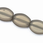 17mm Smoky Gray Table Cut Oval Bead (2 Pcs) #UPG209
