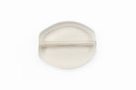 17mm Smoky Gray Table Cut Oval Bead (2 Pcs) #UPG209