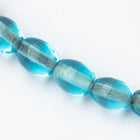6mm x 8mm Transparent Aqua Oval Bead (12 Pcs) #UPG217