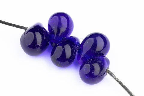 15mm Transparent Cobalt Pear Drop (8 Pcs) #UPG230