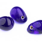 15mm Transparent Cobalt Pear Drop (8 Pcs) #UPG230