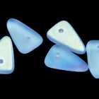 11.5mm Matte Light Sapphire AB Wedge Bead (12 Pcs) #UPG231