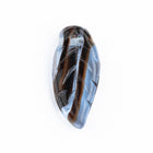 16mm Light Blue/Black Stripe Long Leaf Bead (10 Pcs) #UPG232