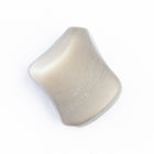 12mm x 17mm Matte Light Gray Pinched Rectangle Bead (4 Pcs) #UPG238