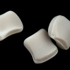 12mm x 17mm Matte Light Gray Pinched Rectangle Bead (4 Pcs) #UPG238