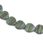 10mm Matte Gray Swirl Heart Bead (10 Pcs) #UPG243