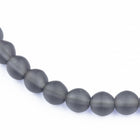 6mm Matte Transparent Dark Gray Bead (25 Pcs) #UPG244