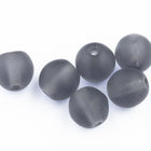 6mm Matte Transparent Dark Gray Bead (25 Pcs) #UPG244