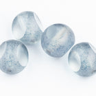 10mm Crystal/Montana Luster Three Sided Bead (4 Pcs) #UPG247
