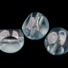 10mm Matte Crystal/Montana Luster Three Sided Bead (4 Pcs) #UPG251