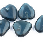 12mm Montana Blue Heart Pendant (6 Pcs) #UPG253