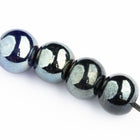 10mm Cobalt/Hematite Luster Bead (4 Pcs) #UPG254