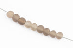 4.5mm Matte Warm Gray Round Bead Mix (50 Pcs) #UPG255