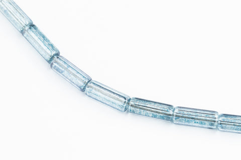 4mm x 10mm Light Montana Luster Czech Glass Atlas Bead (10 Pcs) #UPG256
