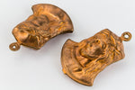 25mm Copper Jesus with Crown of Thorns #5494A-General Bead
