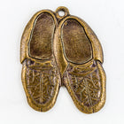 22mm Antique Brass Pair of Moccasins Charm (2 Pcs) #157A-General Bead