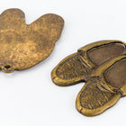 22mm Antique Brass Pair of Moccasins Charm (2 Pcs) #157A-General Bead