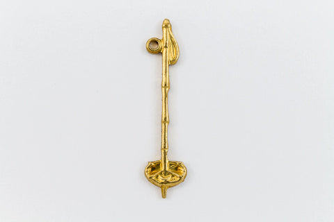 23mm Raw Brass Ski Pole #162A-General Bead