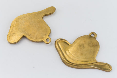 21mm Raw Brass Cowboy Hat (2 Pcs) #164A-General Bead