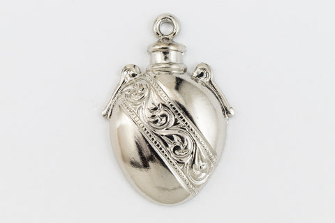 20mm Silver Decorative Vessel Charm #168C-General Bead