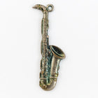 30mm Antique Silver Saxophone Charm #1747A-General Bead