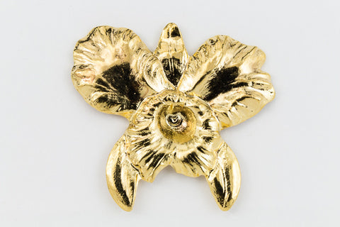 32mm Gold Orchid #1859A-General Bead