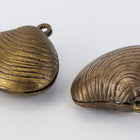 18mm Antique Brass Clamshell Charm (2 Pcs) #198A-General Bead